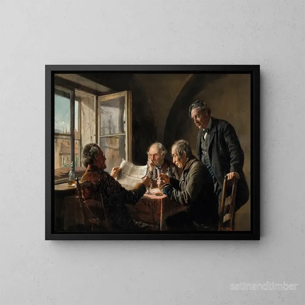 Reproduktion av målningen Senaste nytt - Johann Hamza