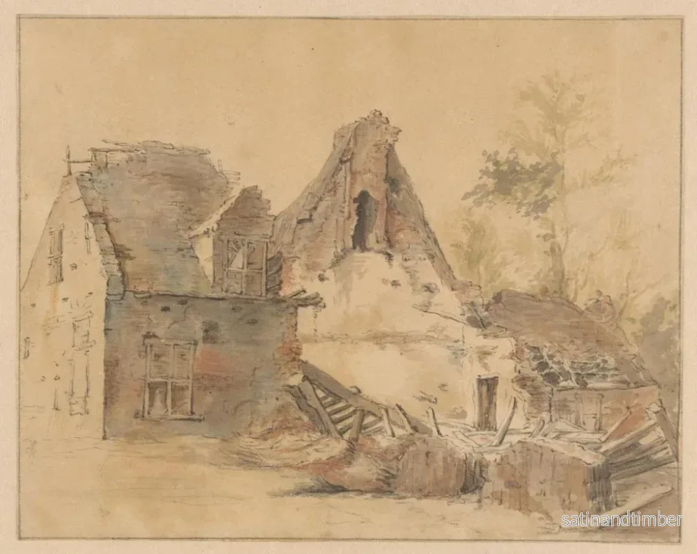 Reproduktion av målningen Rune d'une maison - Jacob de Vos - Bild 2