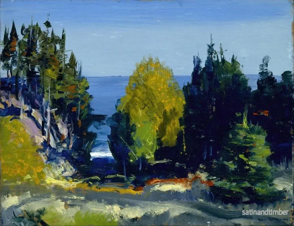 Reproduktion av målningen Le bosquet de Monhegan - George Wesley Bellows - Bild 2