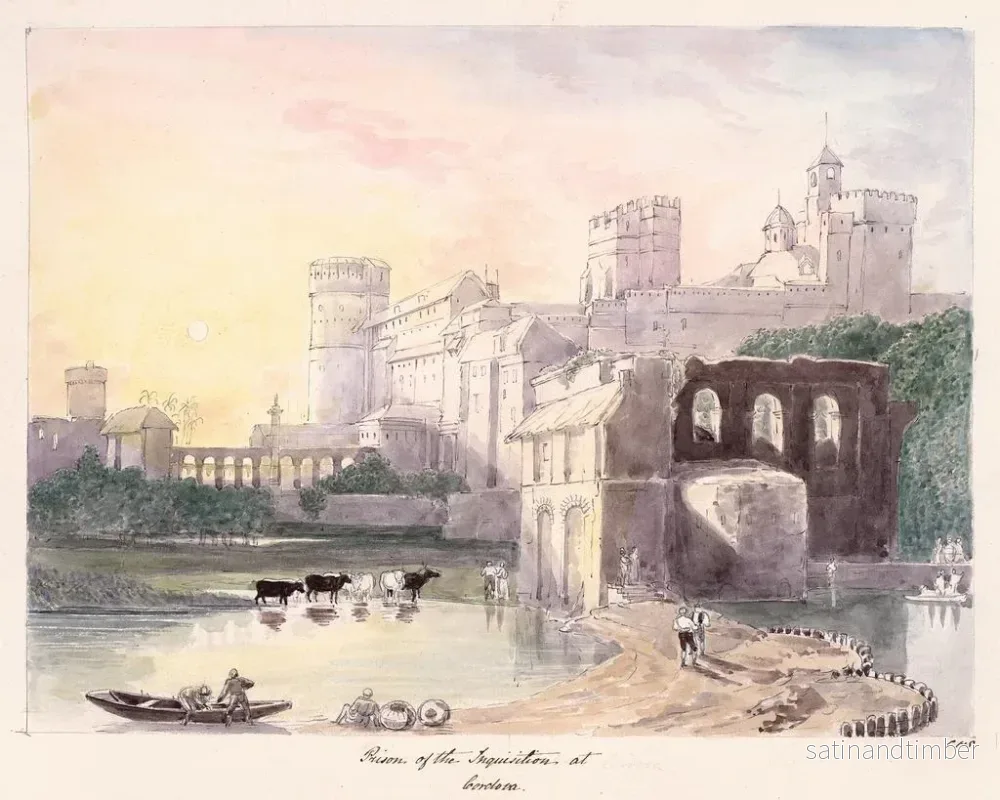 Reproduktion av målningen av Inquisitionens fängelse i Córdoba - Charles Hamilton Smith - Bild 2