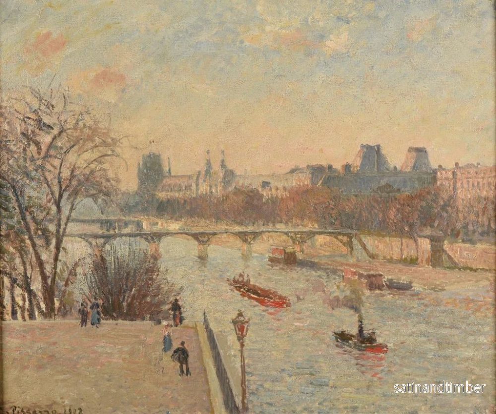 Reproduktion av målningen Le Louvre - Camille Pissarro - Bild 2