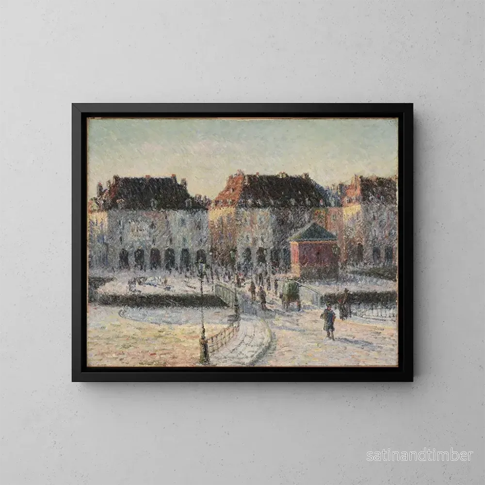 Reproduktion av målningen Le pont de la Poissonnerie à Dieppe - Gustave Loiseau