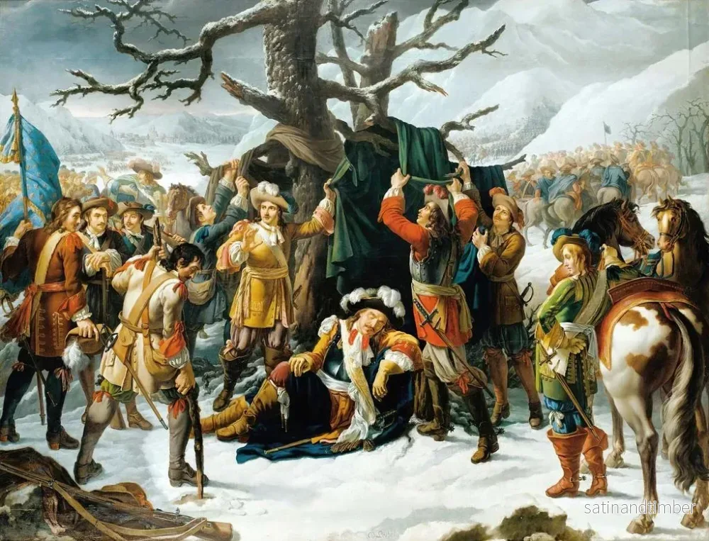 Reproduktion av målningen Le Maréchal de Turenne sovande kvällen före slaget vid Turckheim - Charles-Jacques Lebel - Bild 2