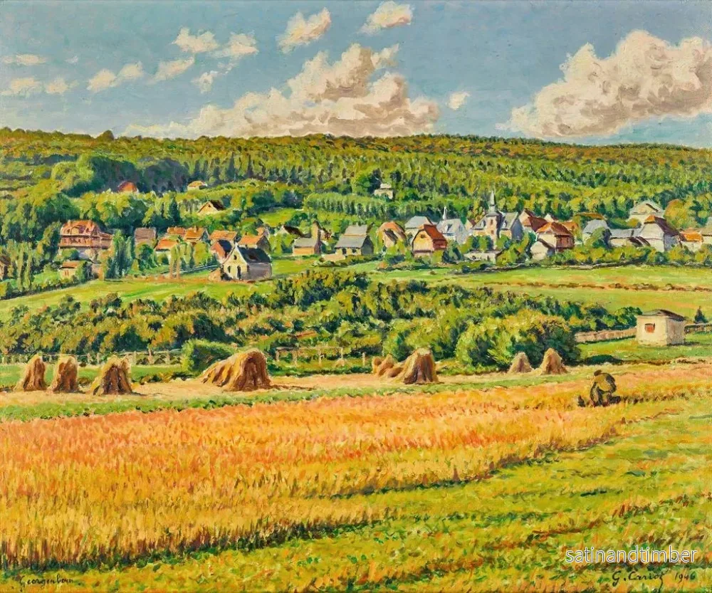Reproduktion av målningen Le village de Georgenborn - Gustave Cariot - Bild 2