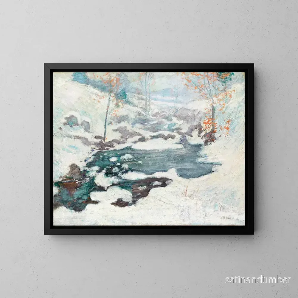 Reproduktion av målningen inramad av isen – John Henry Twachtman Reproduktion av målningen inramad av isen – John Henry Twachtman