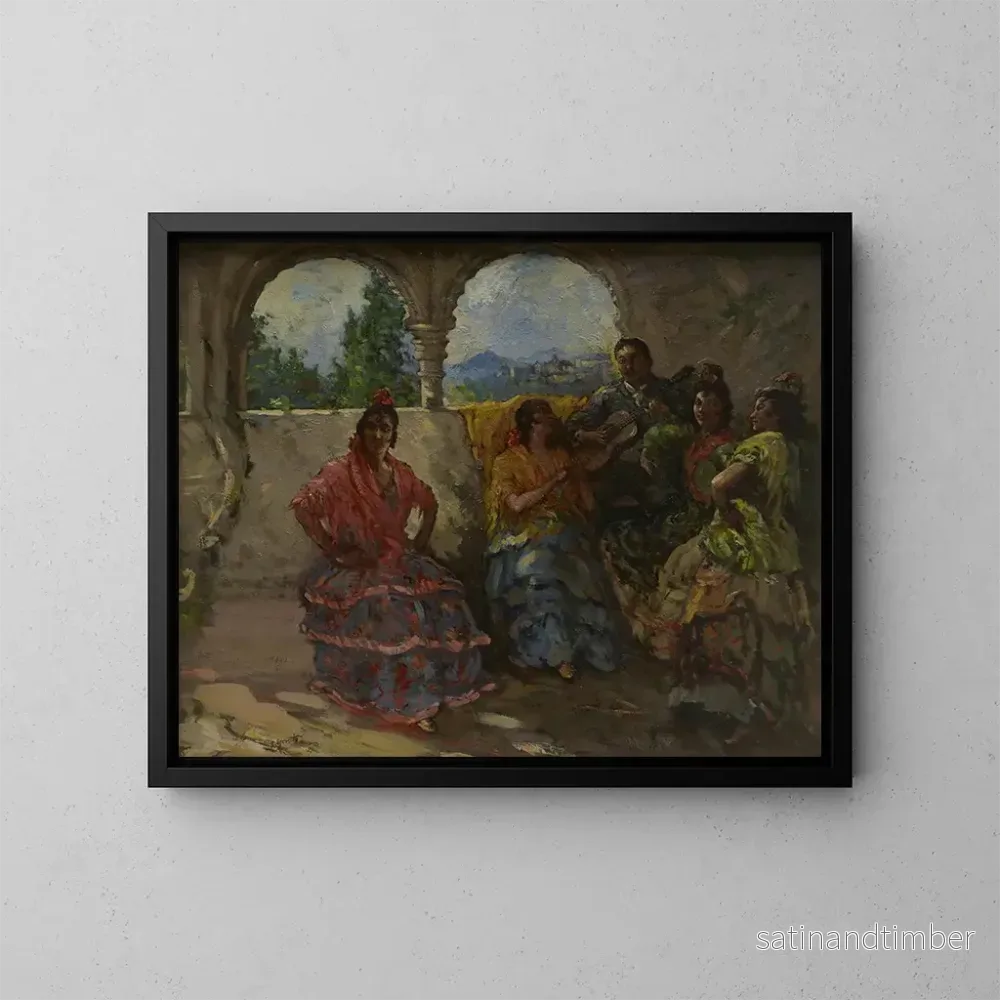 Reproduktion av målningen Dansare andalusier - Lillian Mathilde Genth