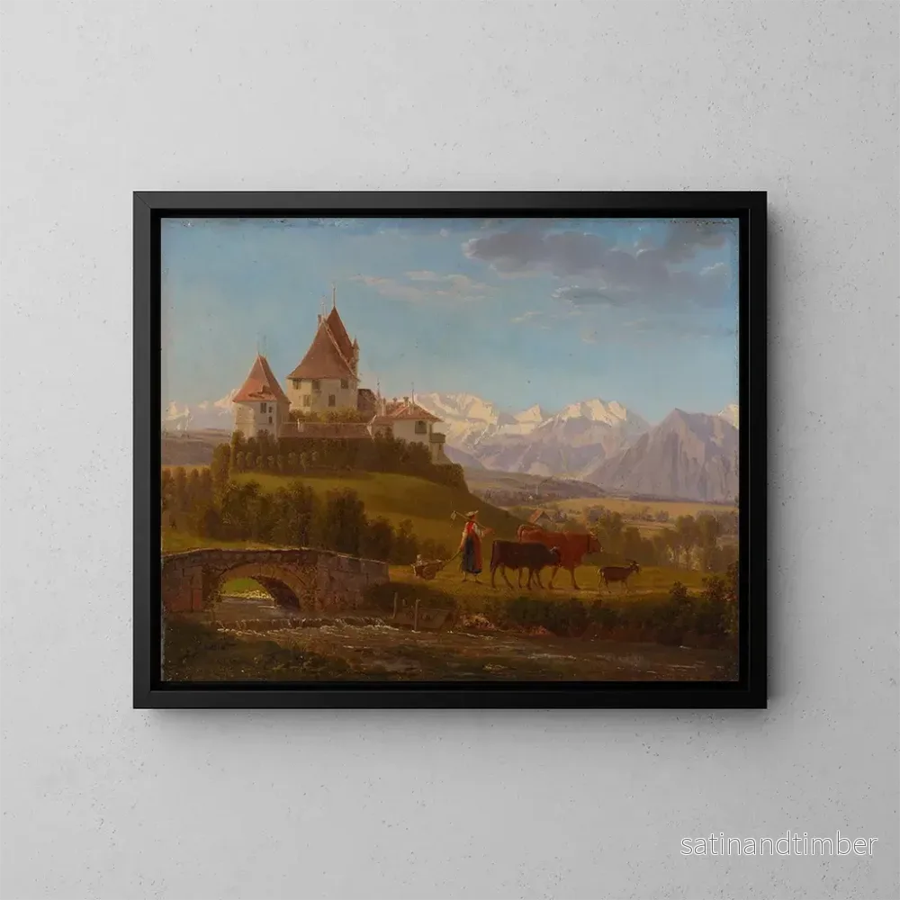 Reproduktion av målningen Château de Worb - Johann Jakob Biedermann