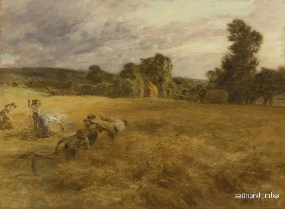 Reproduktion av målningen L'orage i skörden - Léon Augustin Lhermitte - Bild 2