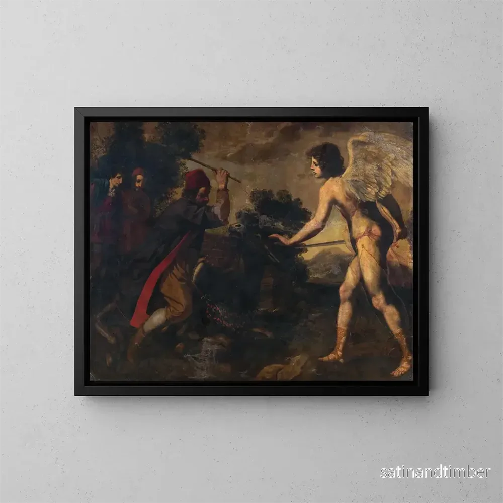 Reproduktion av målningen Le prophète Balaam et l'âne - Jacopo Vignali
