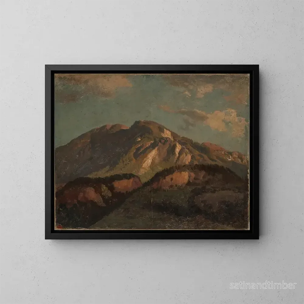 Reproduktion av målningen av Montagnes bien en Grisons – Johann Wilhelm Schirmer Reproduktion av målningen av Montagnes bien en Grisons – Johann Wilhelm Schirmer