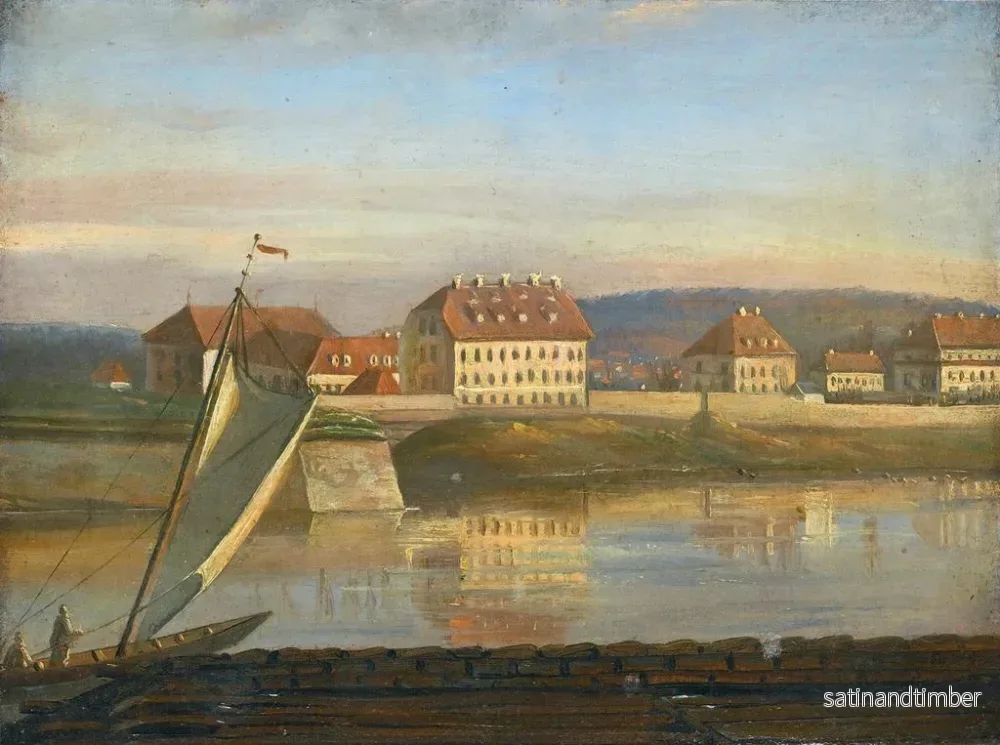 Reproduktion av målningen Vue sur l'Elbe et les casernes - Johan Christian Dahl - Bild 2