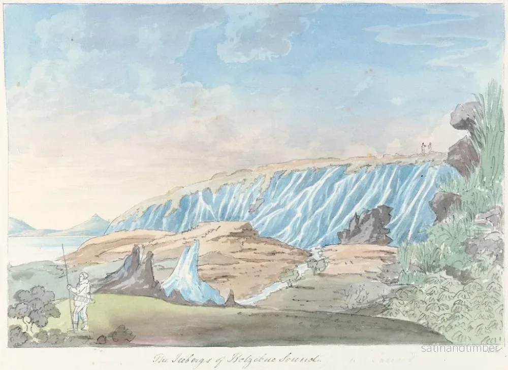 Reproduktion av målningen Les icebergs du son de Kotzebue - Charles Hamilton Smith - Bild 2