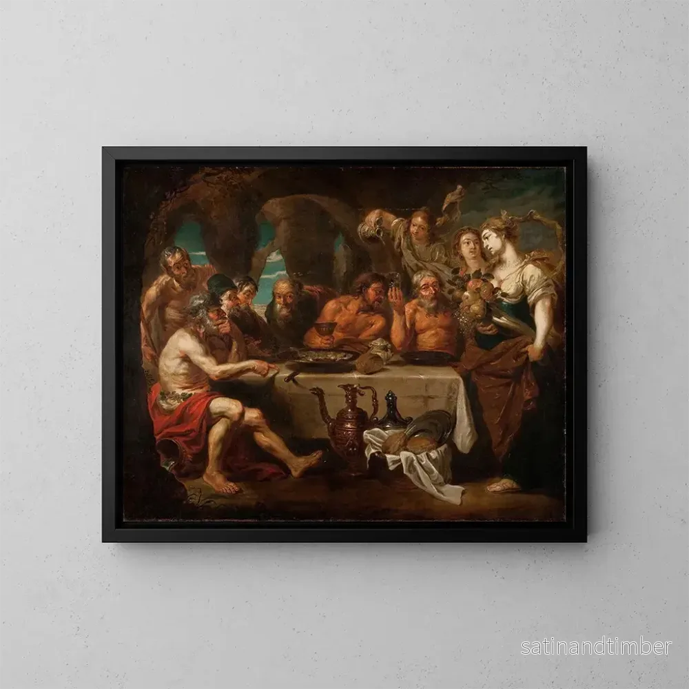 Reproduktion av målningen Le Banquet - Ecole de Peter Paul Rubens