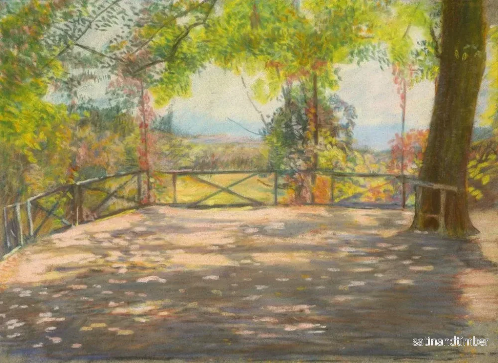 Reproduktion av målningen Motiv i parken - Ladislav Mednyánszky - Bild 2