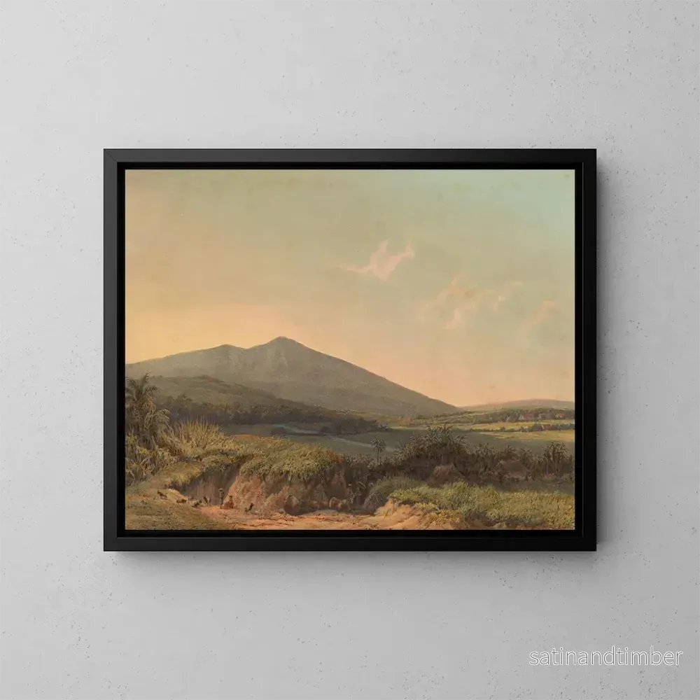 Reproduktion av målningen Vue de Kedungbadak - Johan Conrad Greive