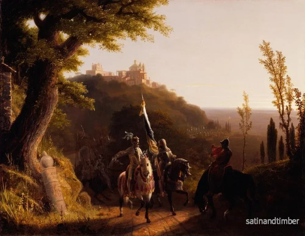 Reproduktion av målningen av hertigen av Bourbon vid La Riccia under hans marsch mot Rom, den 3 maj 1527 - Robert Walter Weir - Bild 2