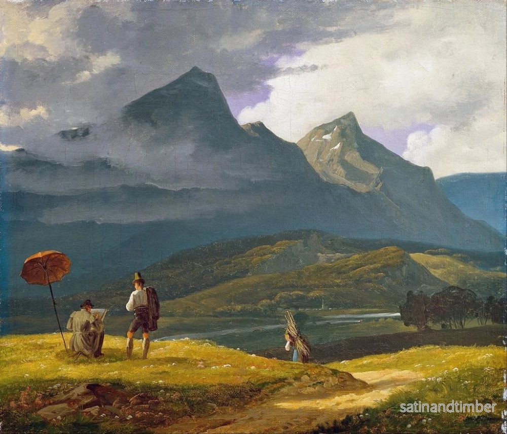 Reproduktion av målningen Landskapsbild av berg - Wilhelm Bendz - Bild 2