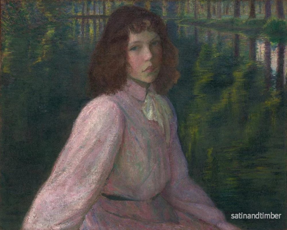Reproduktion av målningen vid flodkanten II - Lilla Cabot Perry - Bild 2