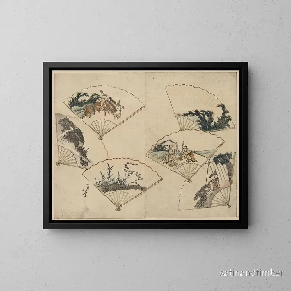 Reproduktion av målningen Le bain de Mutamagawa - Katsushika Hokusai