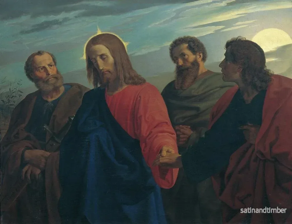 Reproduktion av målningen L'Adieu du Christ à ses disciples allant à Gethsémani - Joseph von Führich - Bild 2