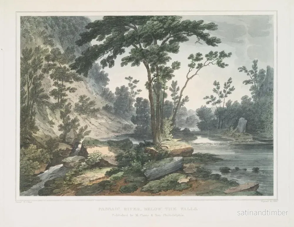 Reproduktion av målningen La rivière Passaic en dessous des chutes - Joshua Shaw - Bild 2