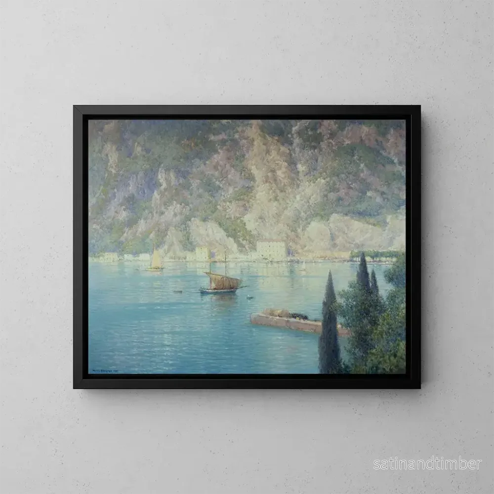 Reproduktion av målningen av Port de Riva - Henry Brokman