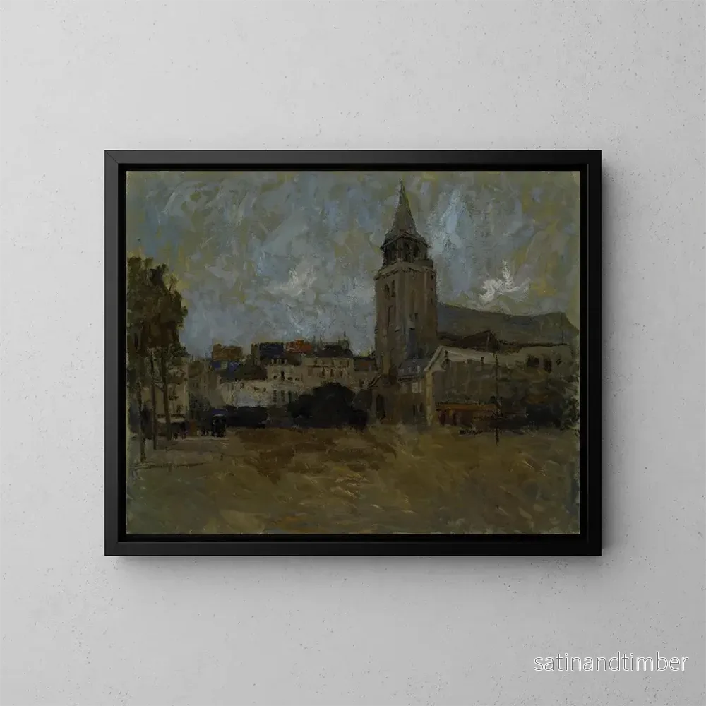 Reproduktion av målningen Place Saint-Germain-des-Prés - Frank Edwin Scott