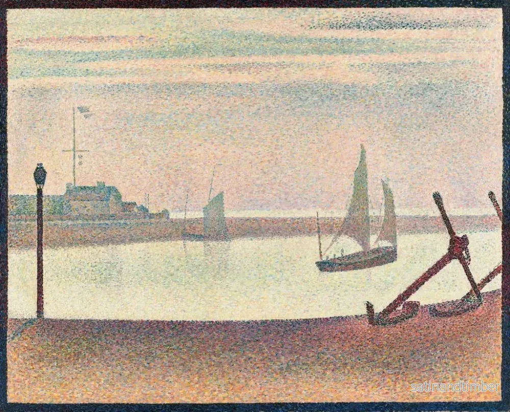 Reproduktion av målningen Le canal à Gravelines au crépuscule - Georges Seurat - Bild 2