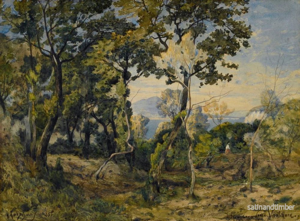 Reproduktion av målningen Villefranche - Henri-Joseph Harpignies - Bild 2