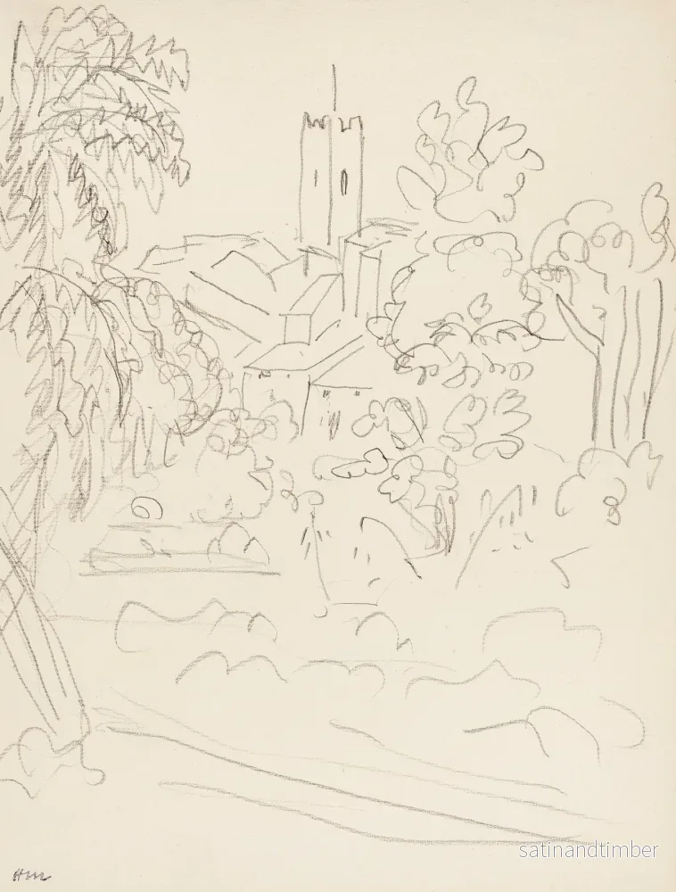 Reproduction du dessin Paysage, Vence – Henri Matisse Reproduction du dessin Paysage, Vence – Henri Matisse