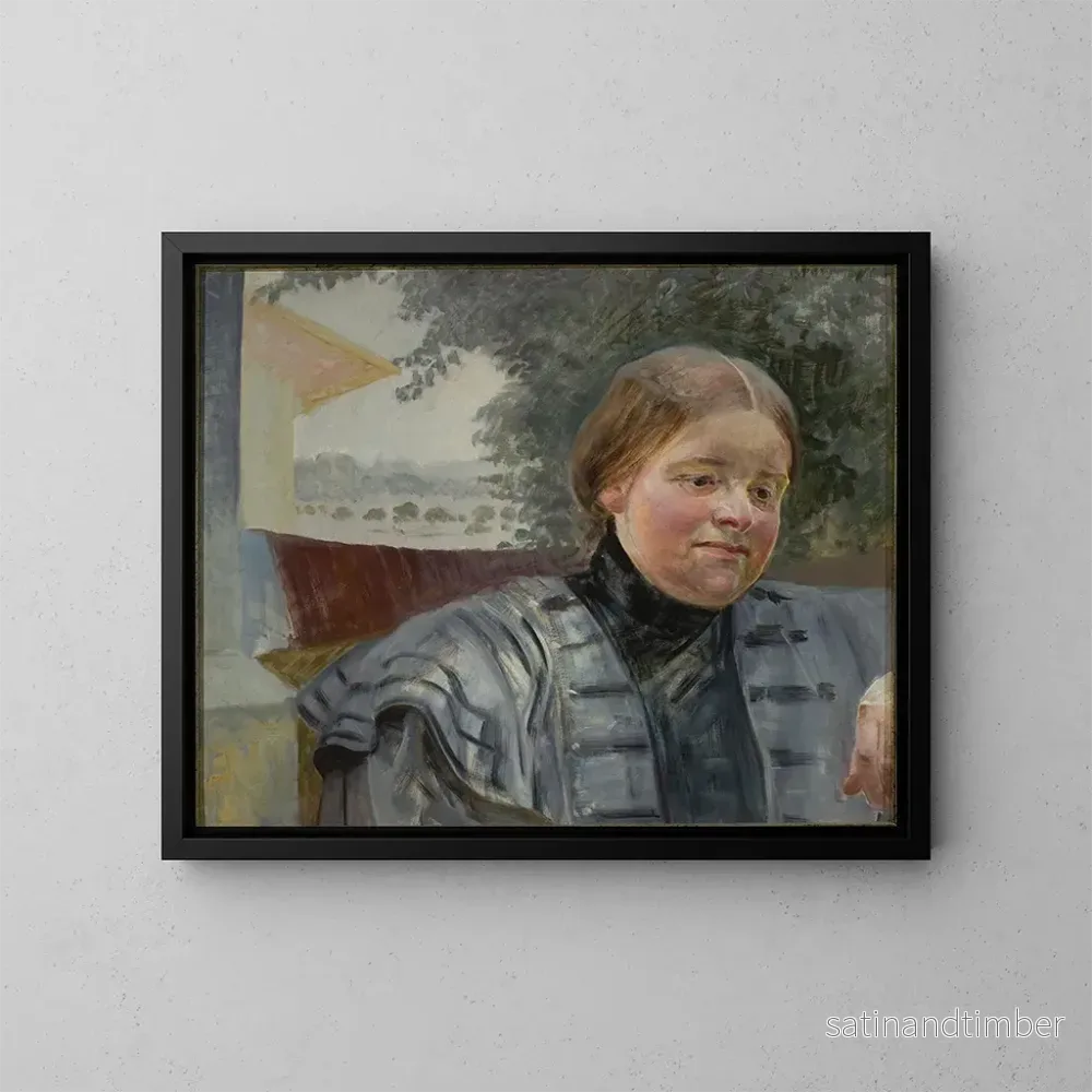 Reproduktion av målningen Porträtt av syster Hélène - Jacek Malczewski