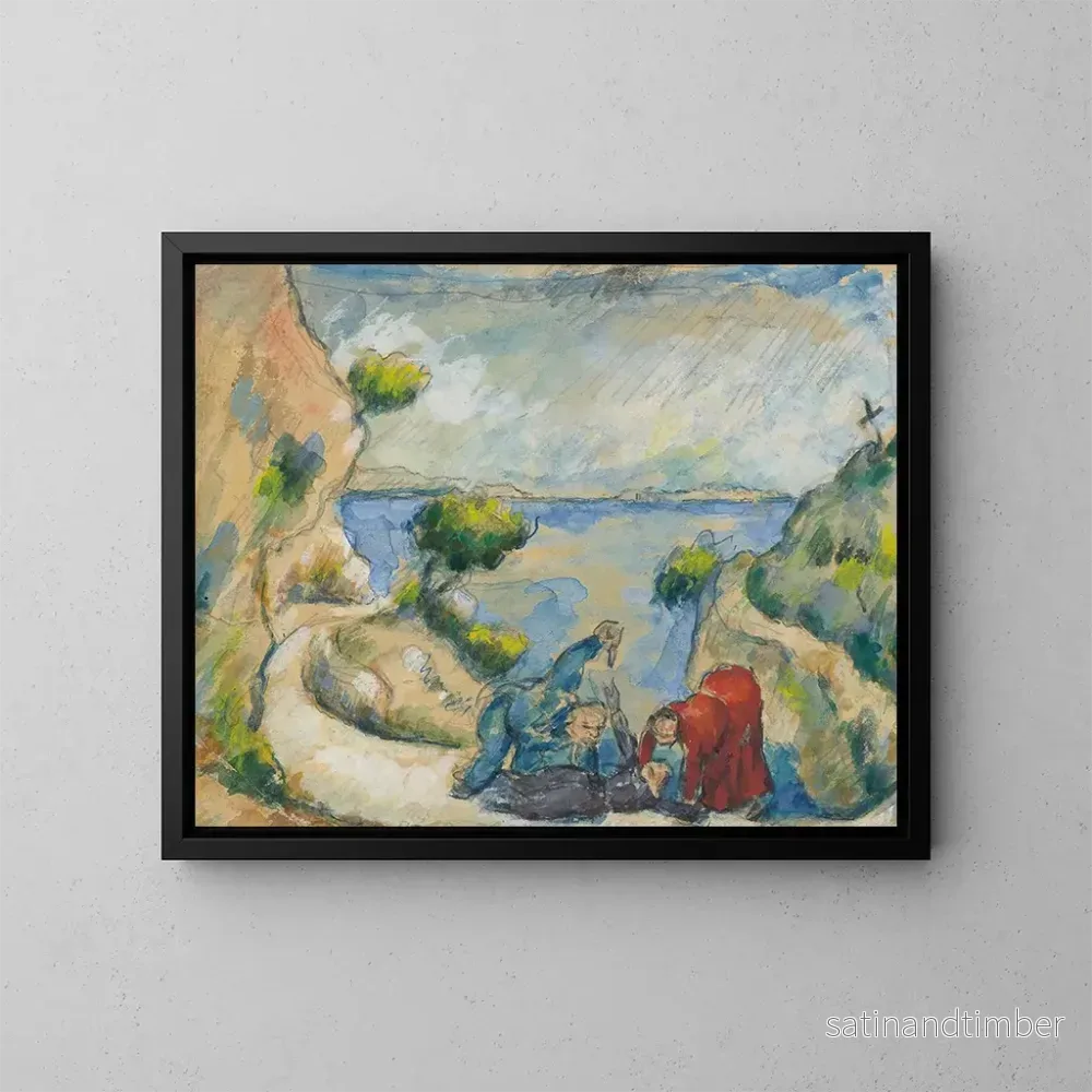 Reproduktion av målningen Le Meurtre dans la ravine - Paul Cézanne