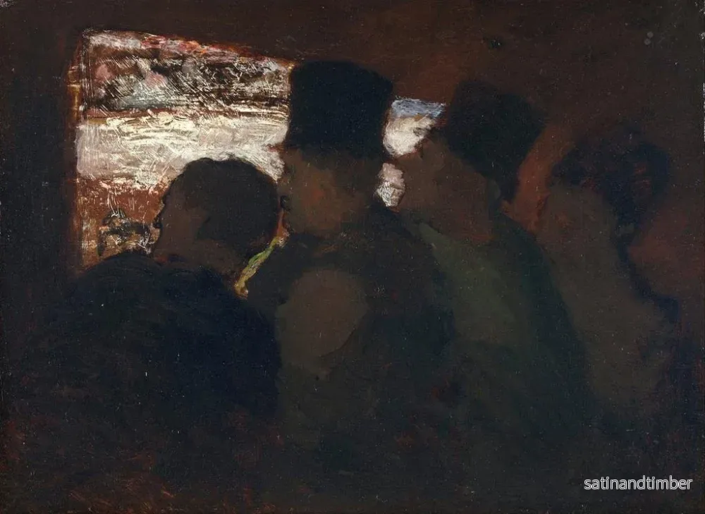 Reproduktion av målningen Public de théâtre - Honoré Daumier - Bild 2
