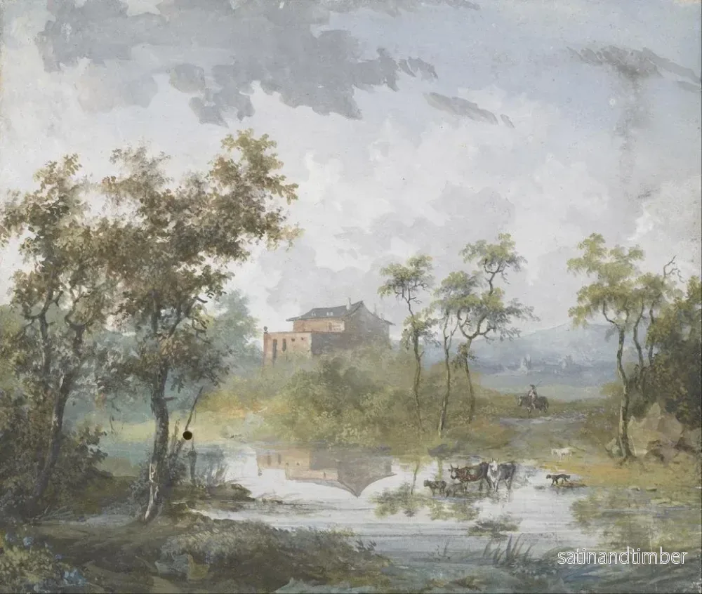 Reproduktion av målningen Le gué rustique - Louis Gabriel Moreau - Bild 2
