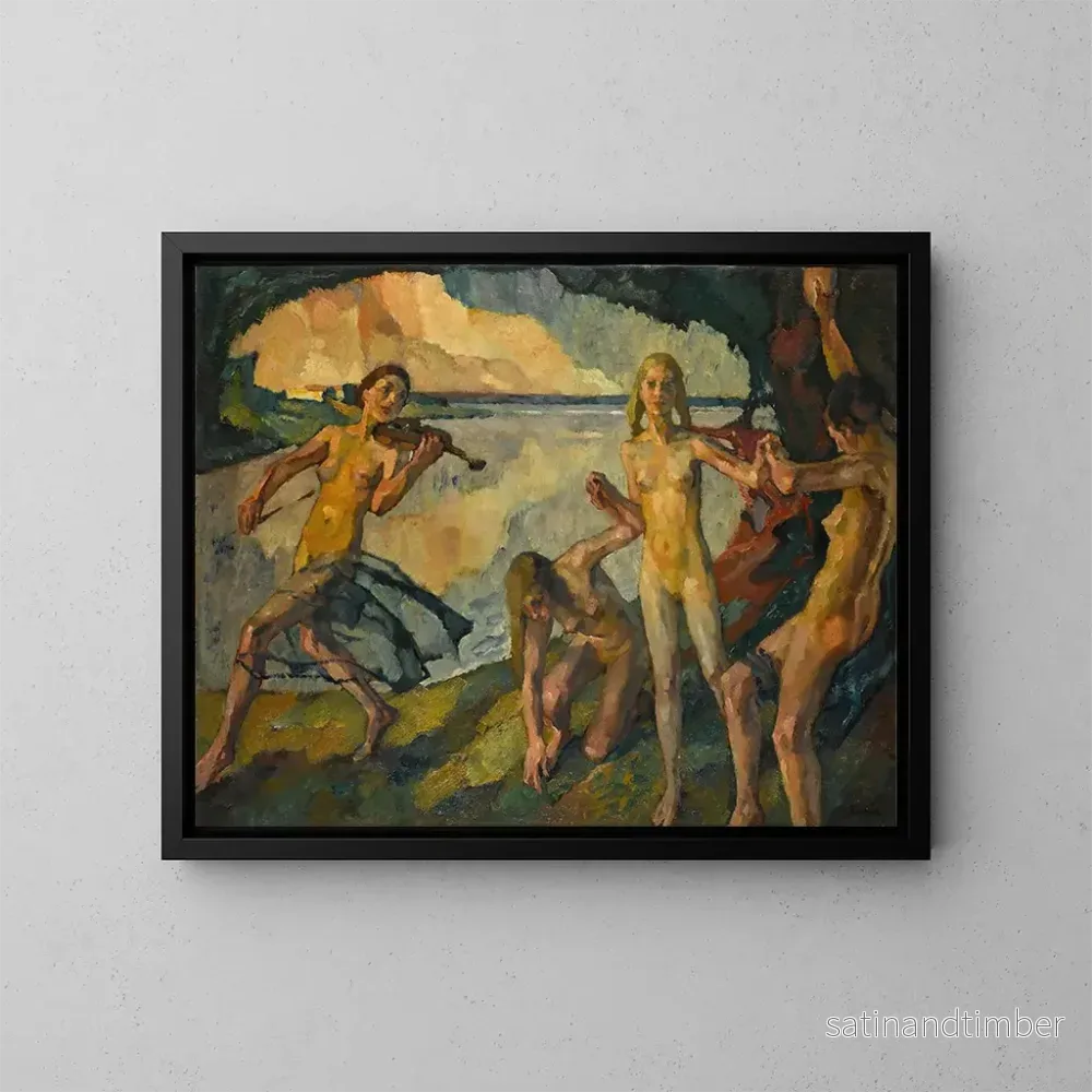 Reproduktion av målningen Ungt liv - Leo Putz