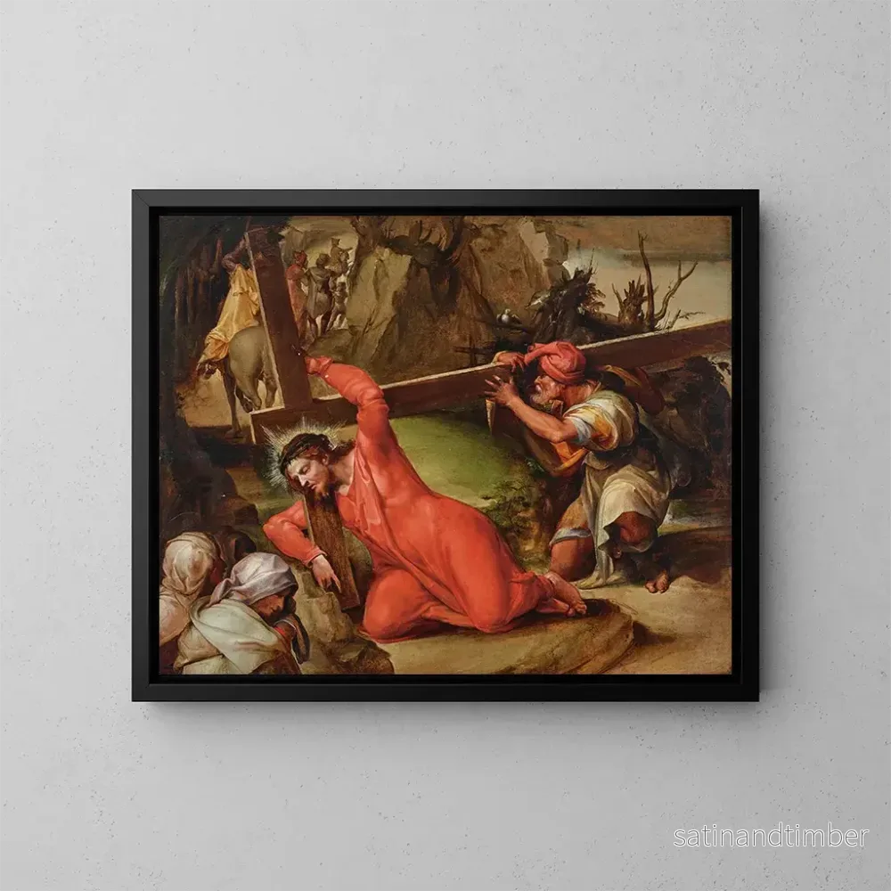 Reproduktion av målningen Le Christ portant la croix - Nosadella Giovanni Francesco Bezzi