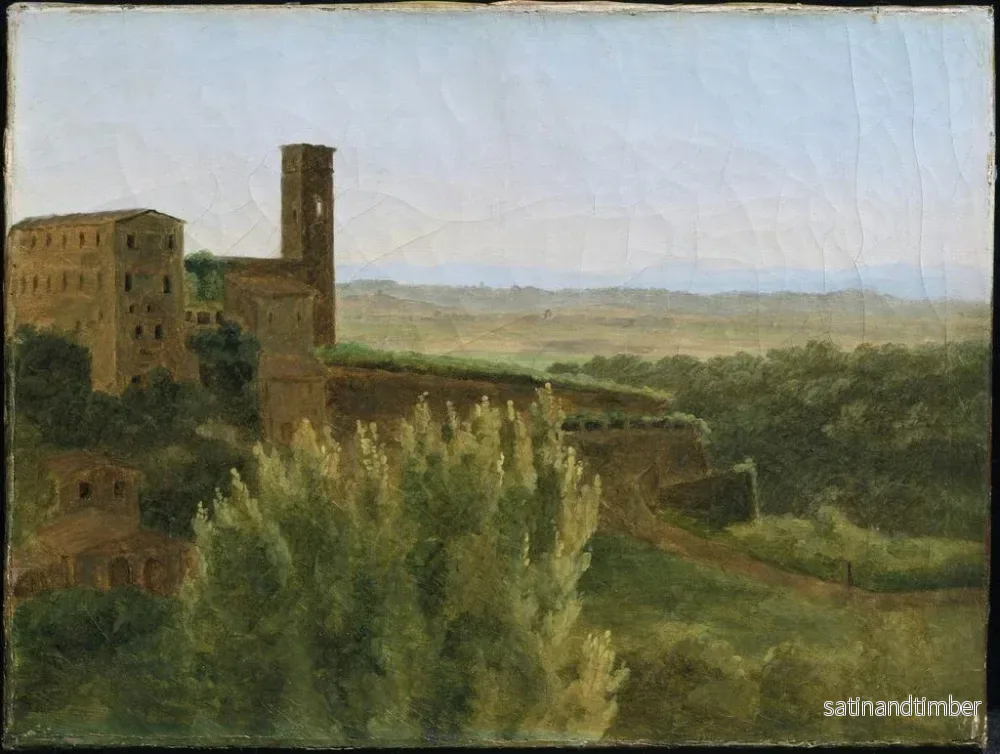 Reproduktion av målningen Vue de Tivoli avec l'église de San Silvestro - François-Marius Granet - Bild 2