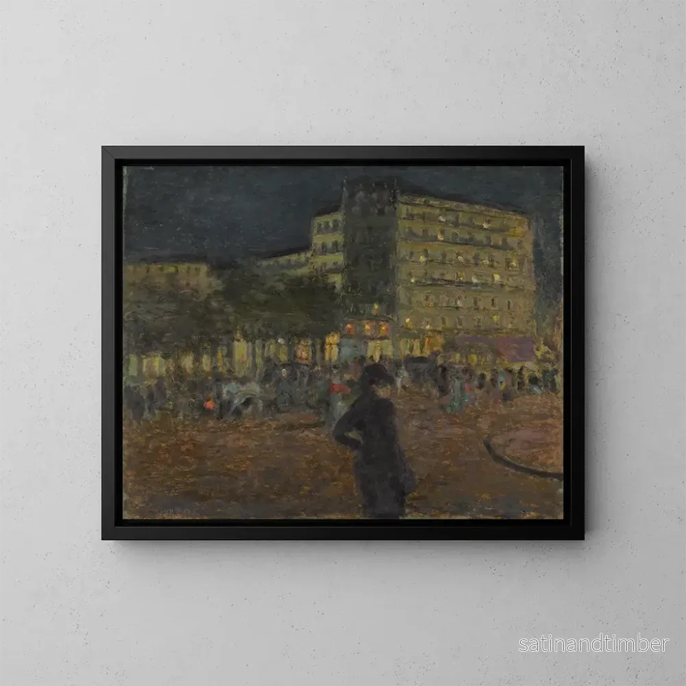 Reproduktion av målningen Place Pigalle la nuit - Pierre Bonnard