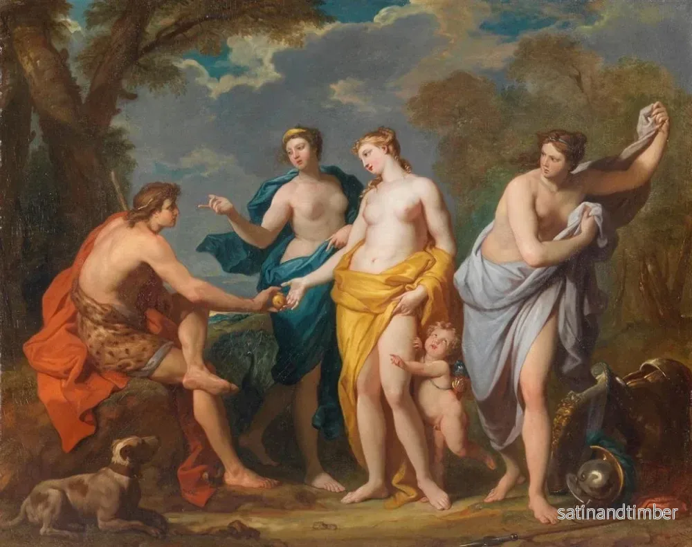 Reproduktion av målningen Le Jugement de Paris - Hyacinthe Collin de Vermont - Bild 2