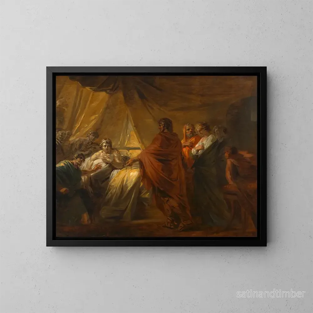 Reproduktion av målningen Antiochus och Stratonice och läkaren Érasistrate - Heinrich Friedrich Füger