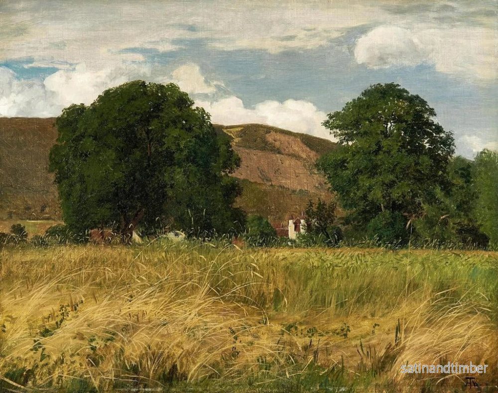 Reproduktion av målningen Prairie med två stora träd - Hans Thoma - Bild 2