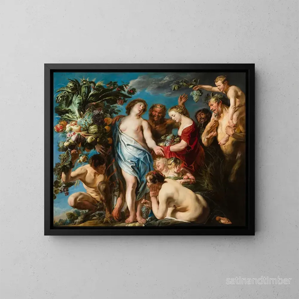 Reproduktion av målningen En allegori om fruktbarhet - Jacob Jordaens