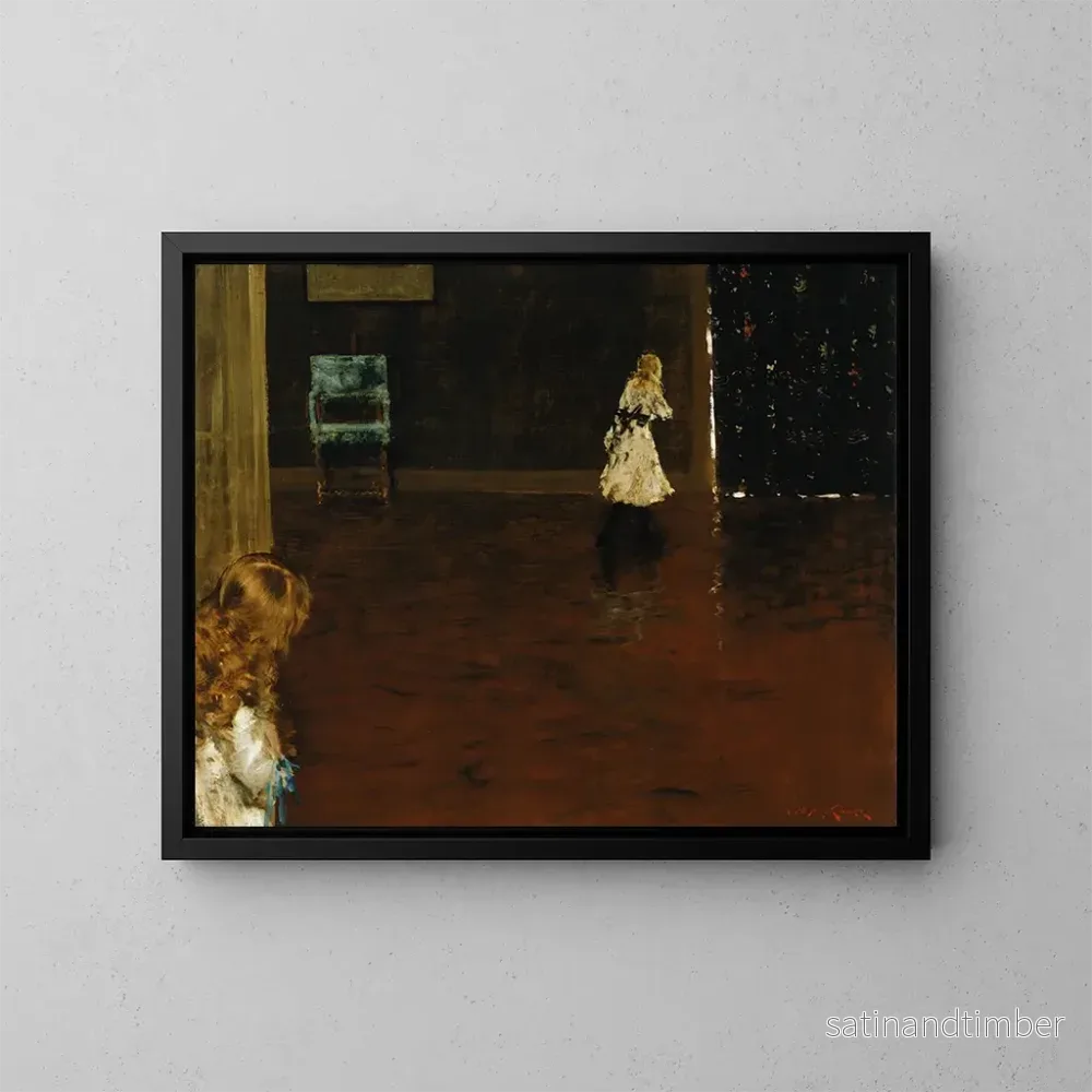 Reproduktion av målningen Cache-cache - William Merritt Chase