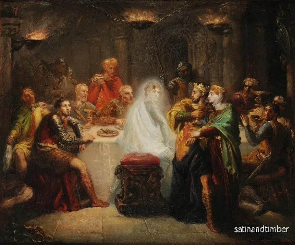 Reproduktion av målningen Le spectre de Banquo - Théodore Chassériau - Bild 2