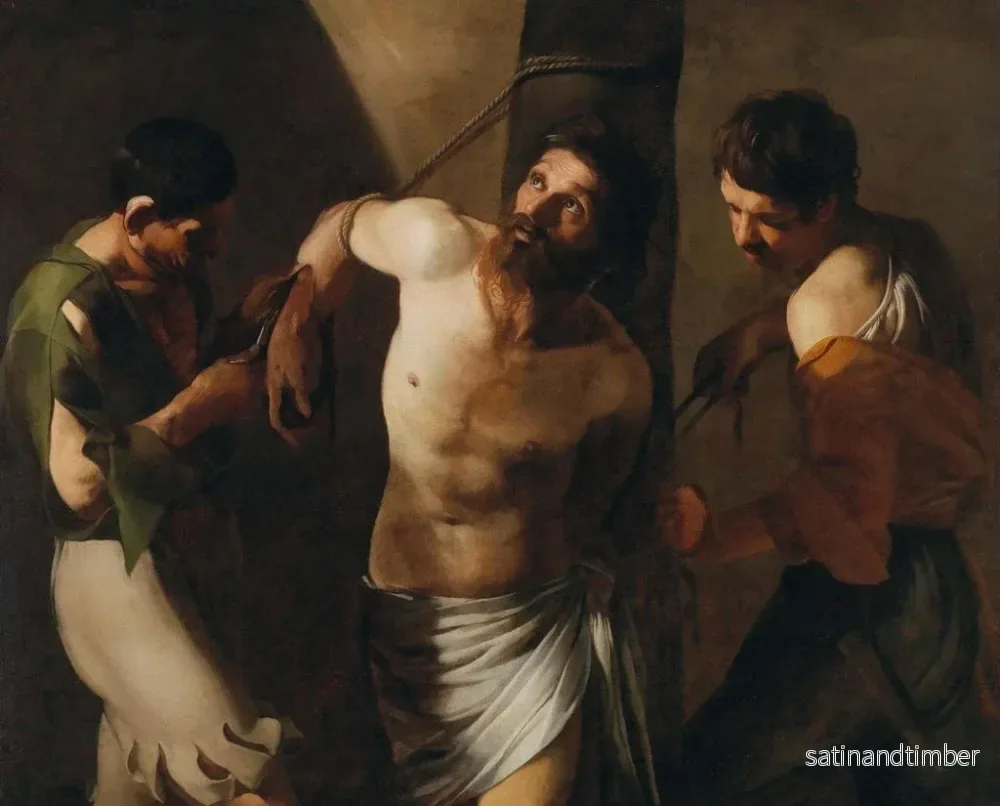 Reproduktion av målningen Le Martyre de saint Barthélemy - Bartolomeo Manfredi - Bild 2