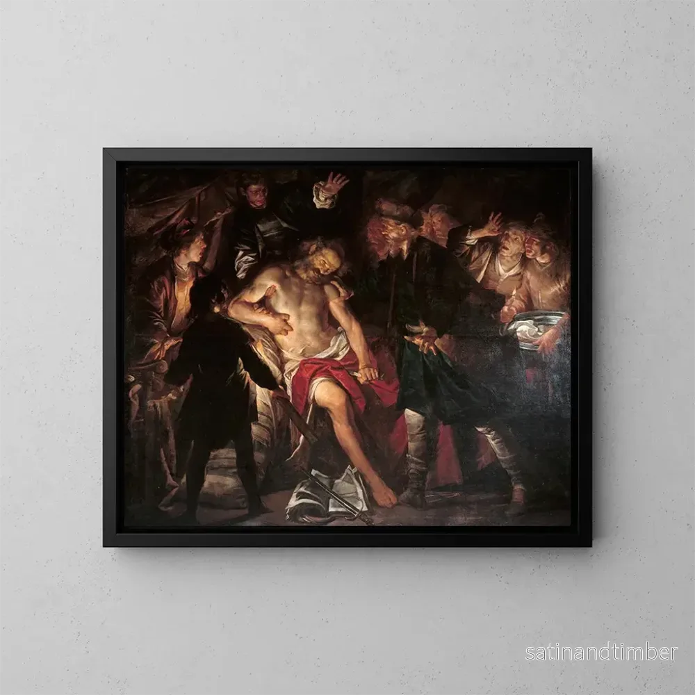 Reproduktion av målningen La mort de Caton - Gioacchino Assereto
