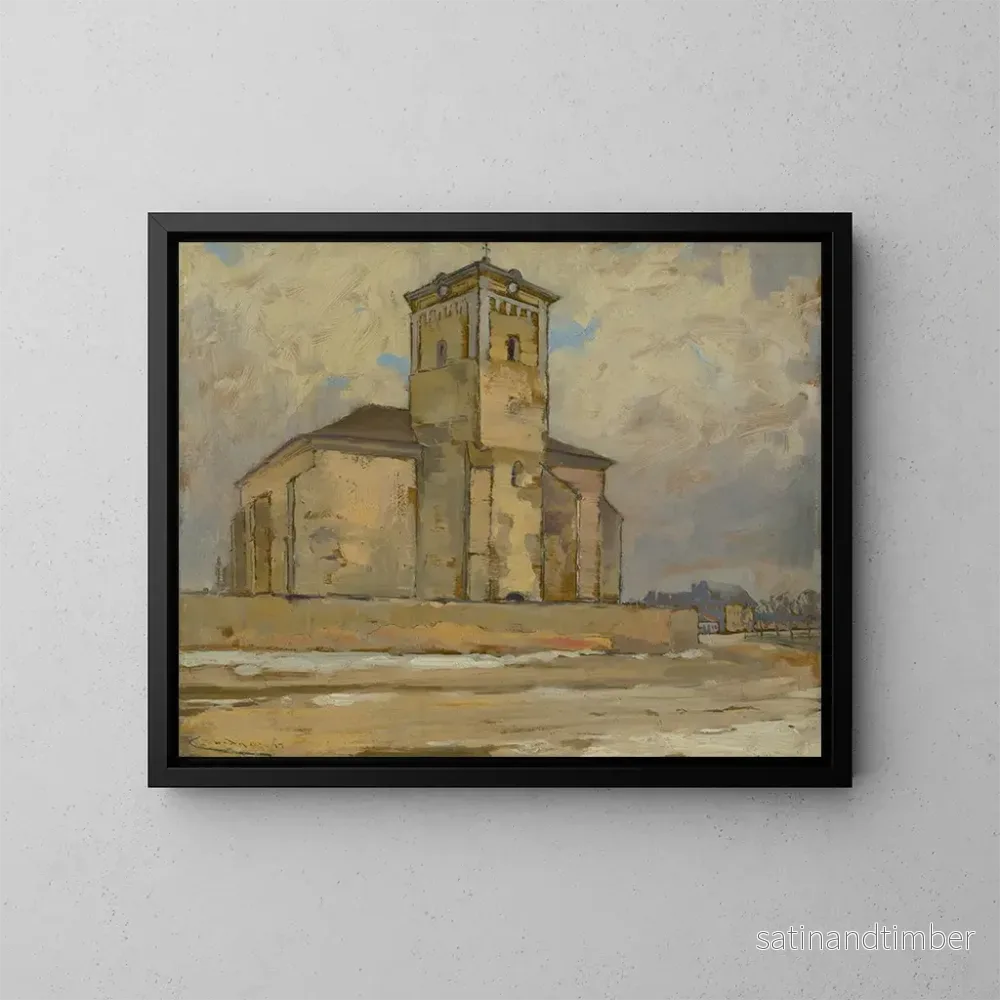 Reproduktion av målningen av kyrka i Moldavien - Ludovit Ordok