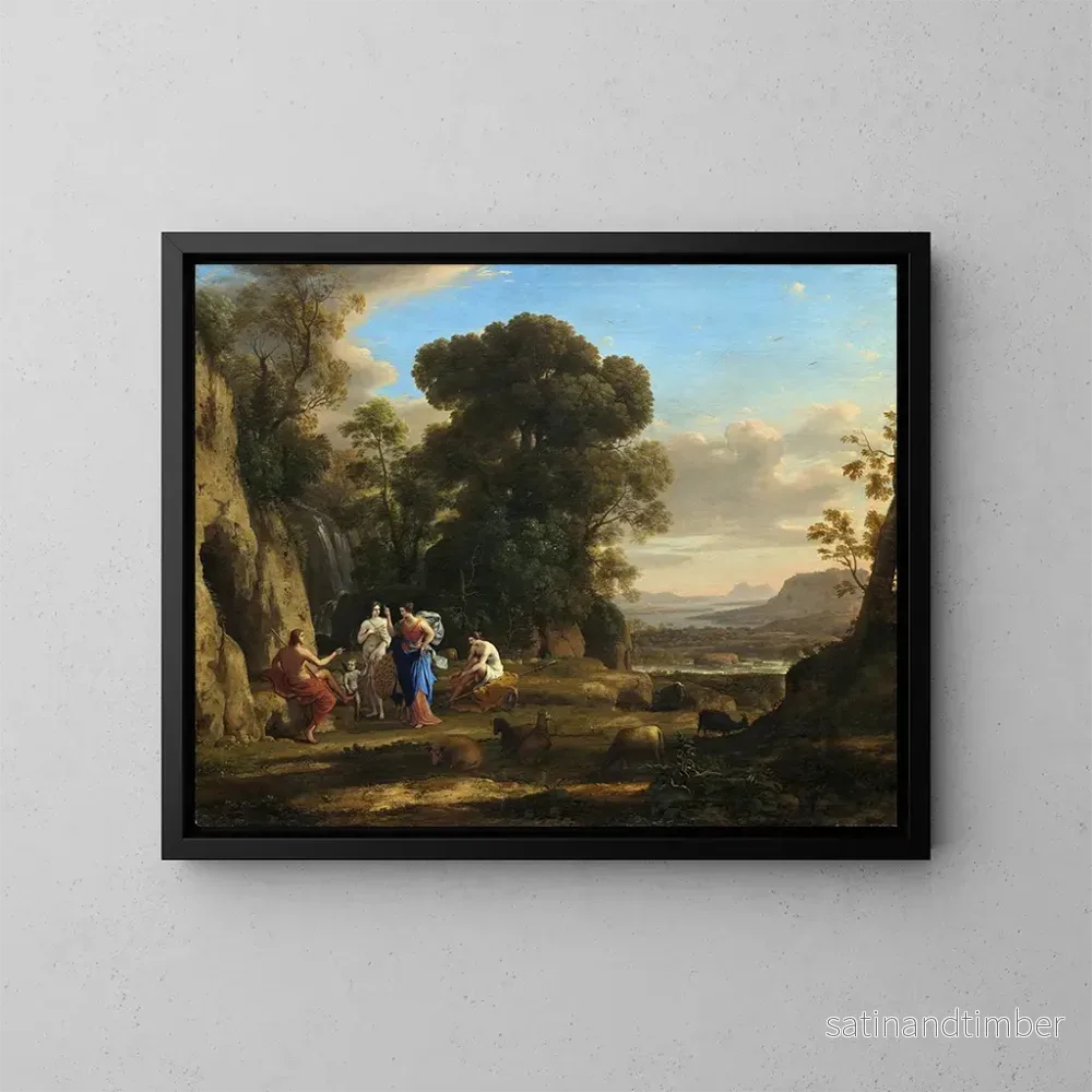 Reproduktion av målningen Le Jugement de Paris – Claude Lorrain Reproduktion av målningen Le Jugement de Paris – Claude Lorrain