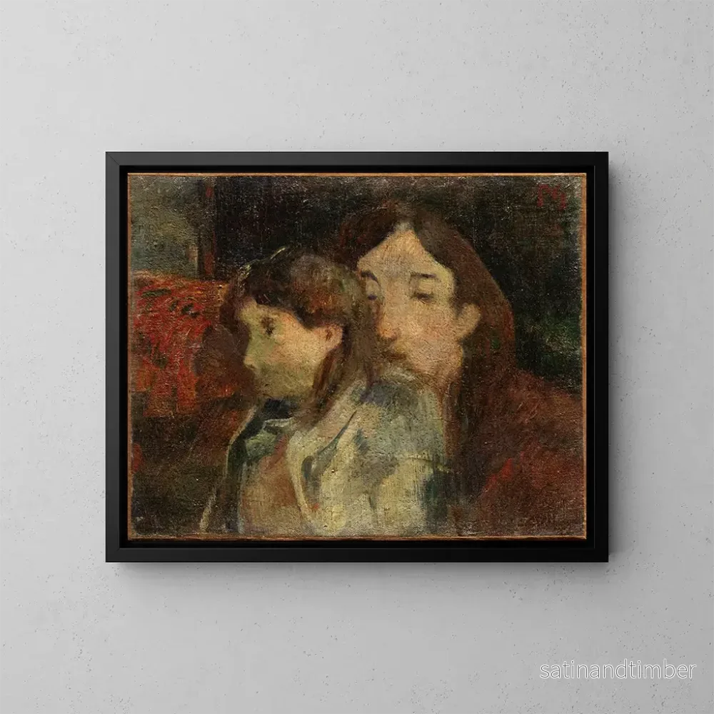 Reproduktion av målningen Figurer i ett inre - Paul Gauguin