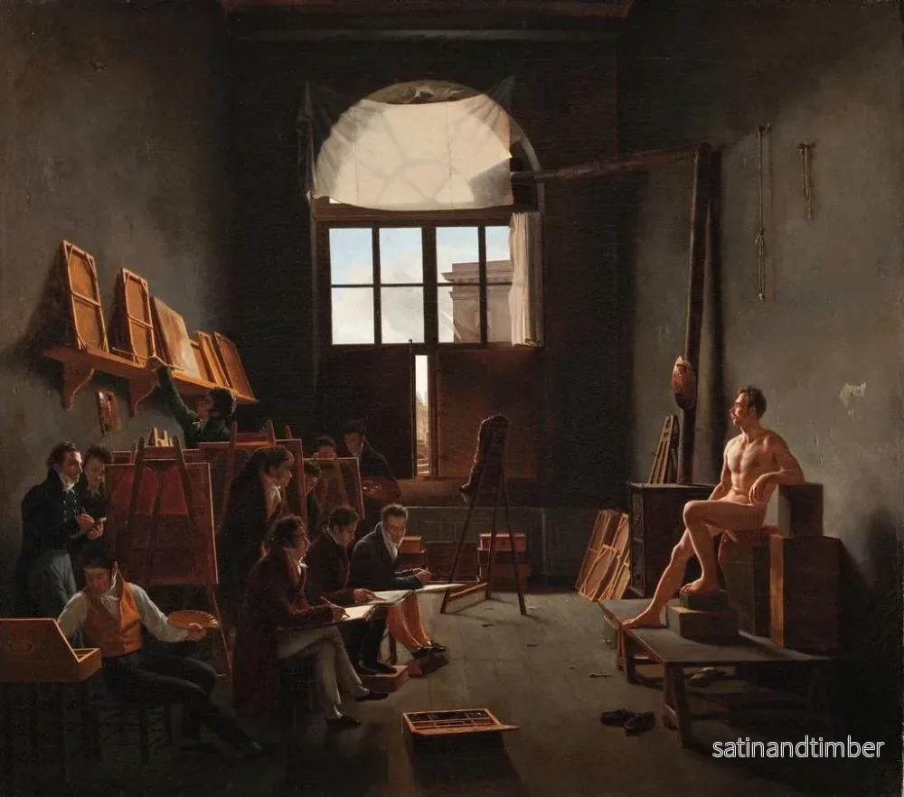 Reproduktion av målningen L'atelier de Jacques-Louis David - Léon Mathieu Cochereau - Bild 2